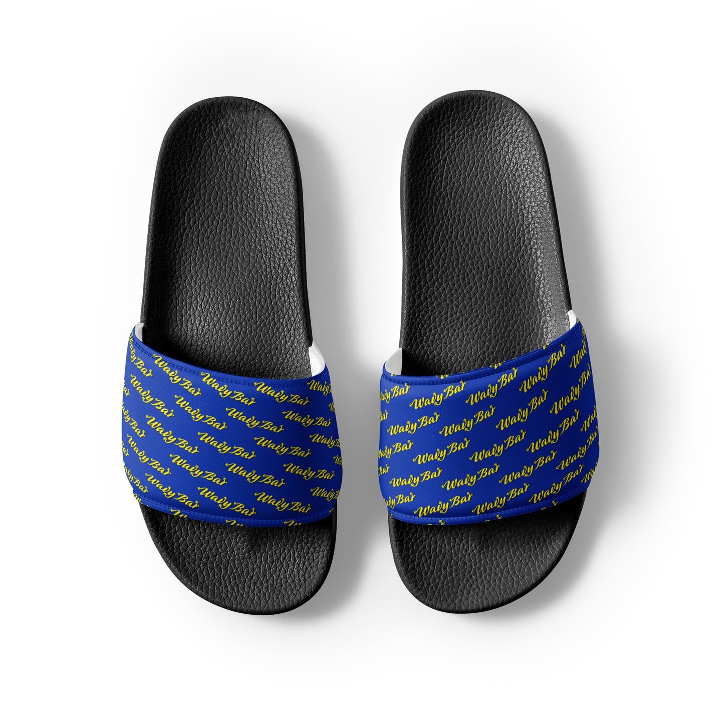 Slides - Blue Logo Pattern