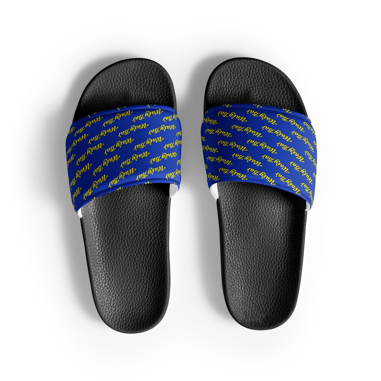 Slides - Blue Logo Pattern