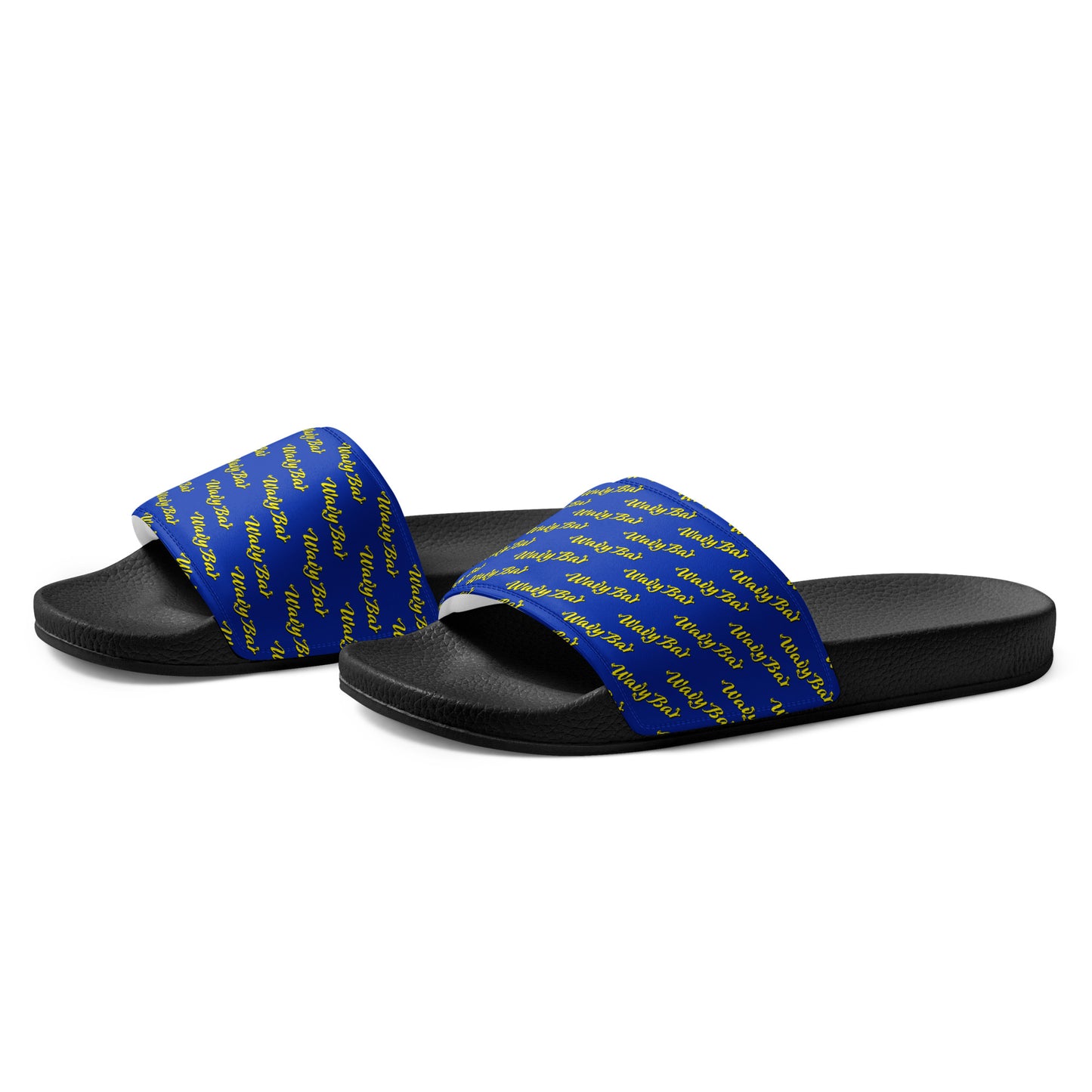 Slides - Blue Logo Pattern