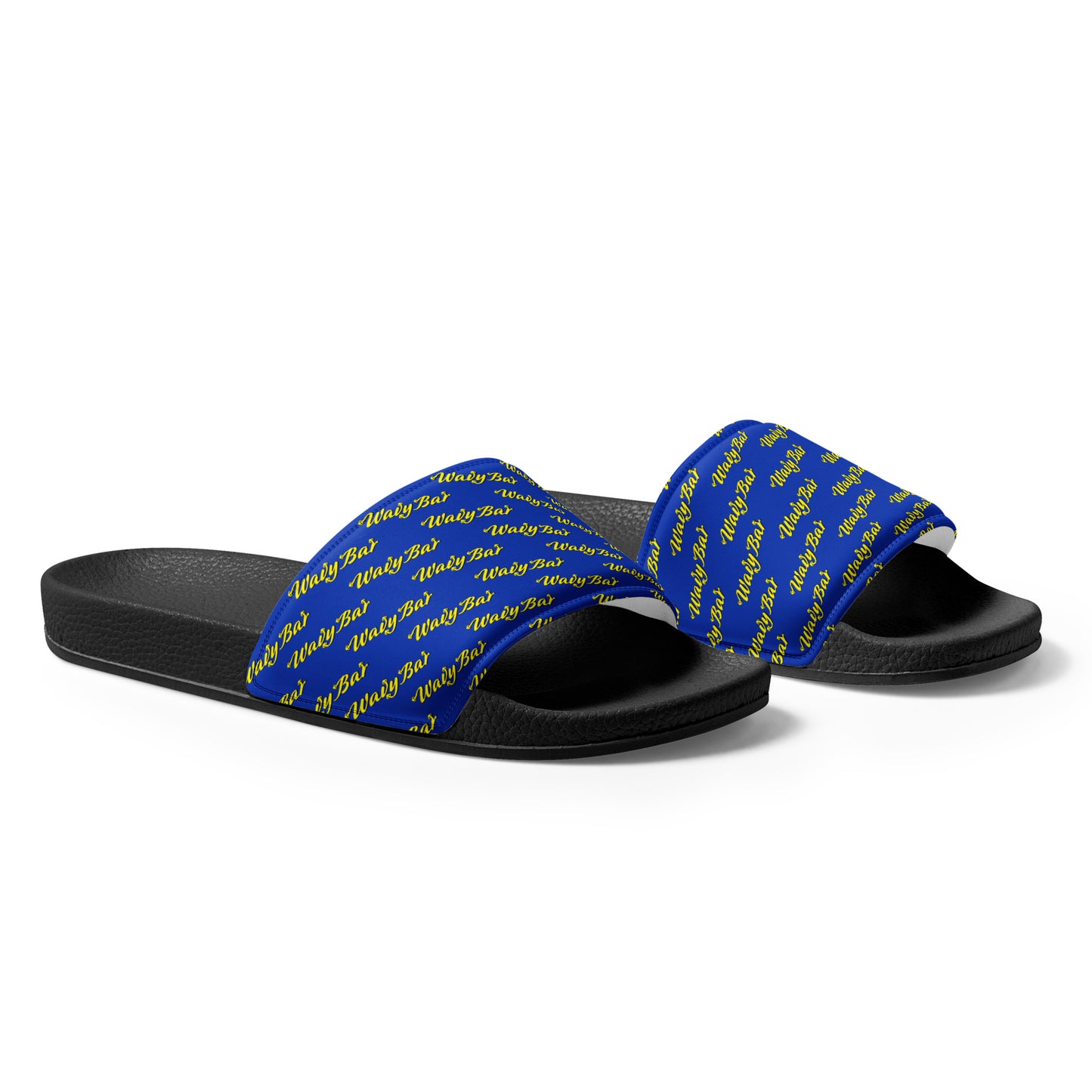 Slides - Blue Logo Pattern