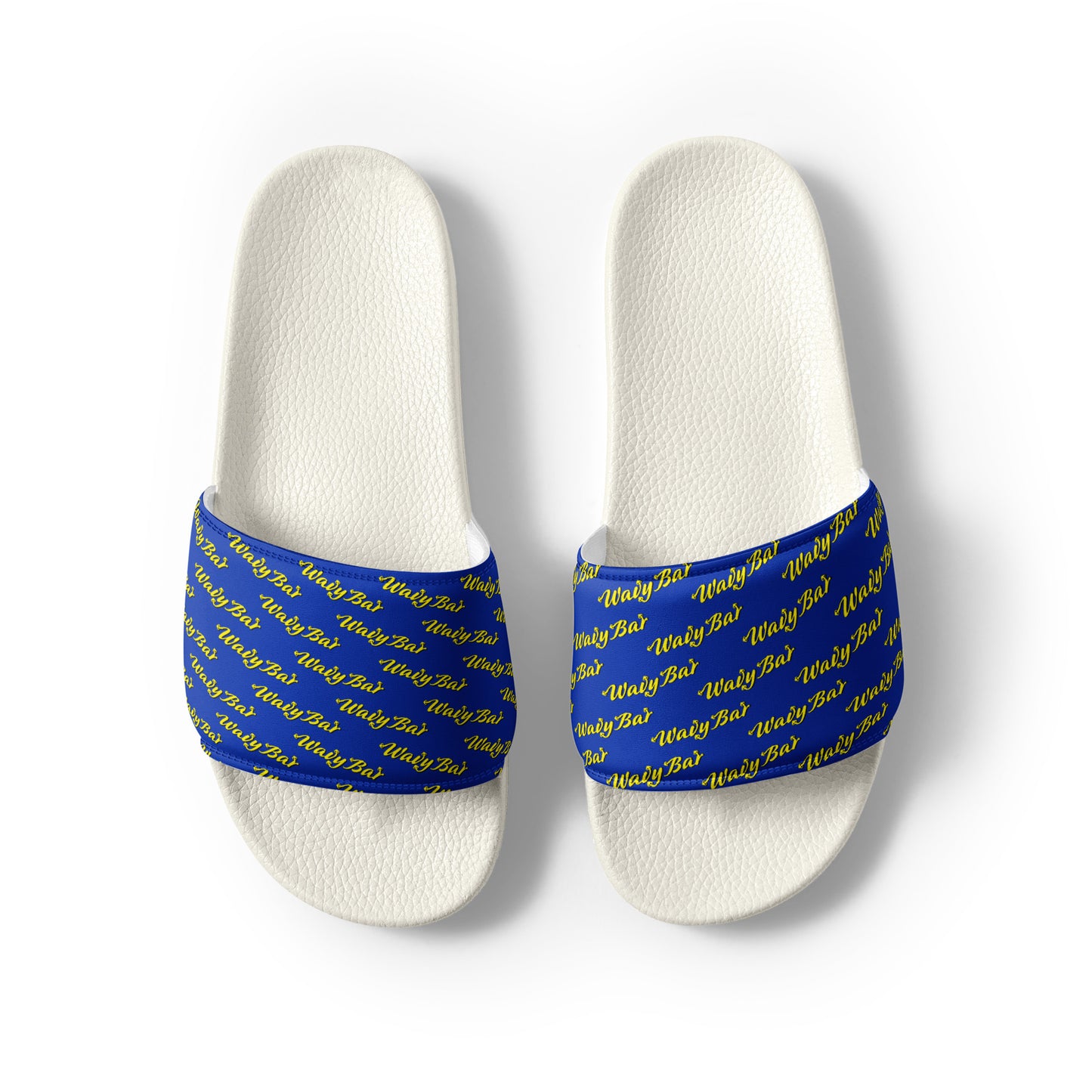 Slides - Blue Logo Pattern