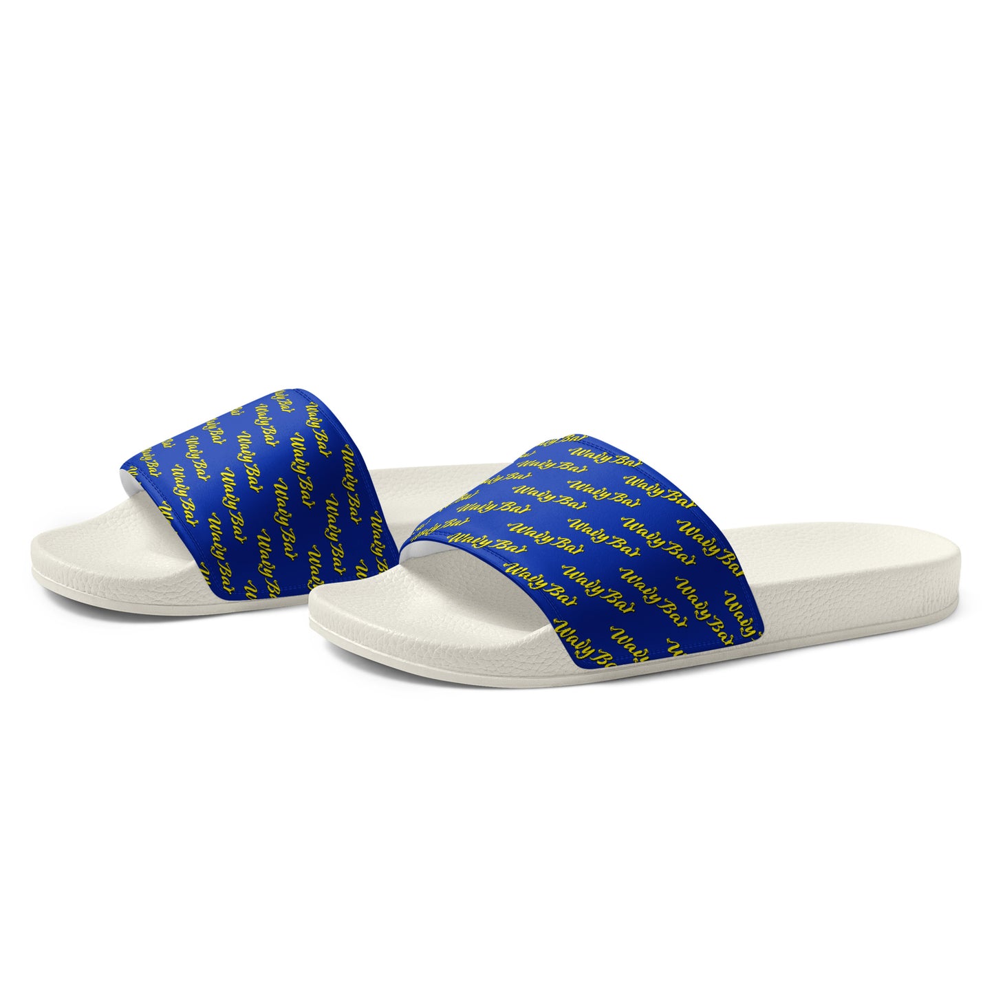 Slides - Blue Logo Pattern