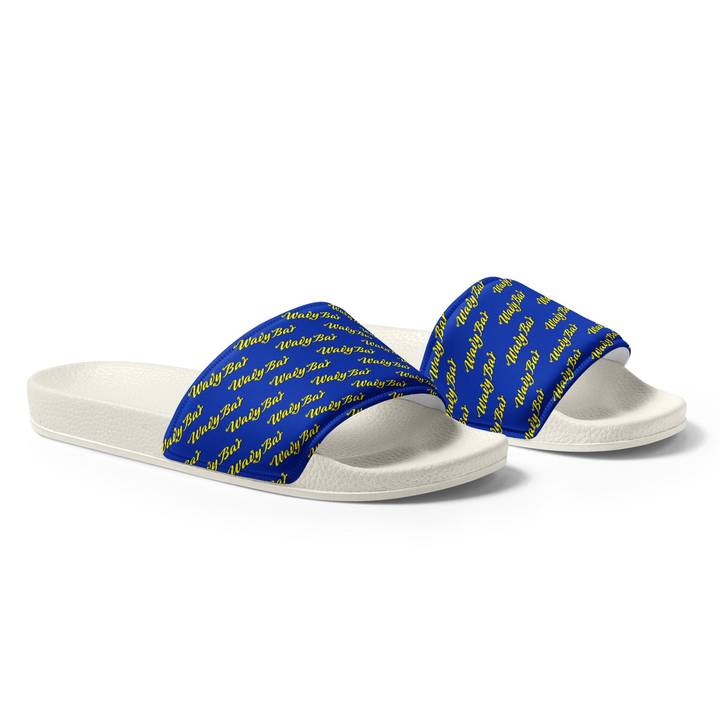 Slides - Blue Logo Pattern