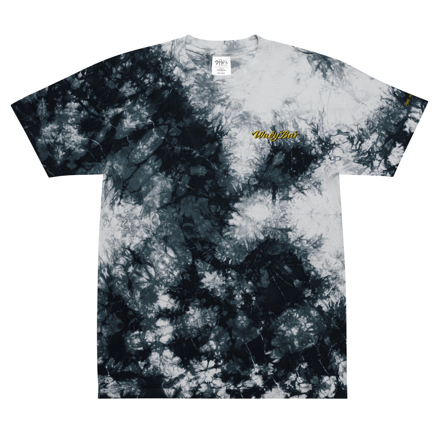 Oversized Wavy Tie-Dye T- Embroidered