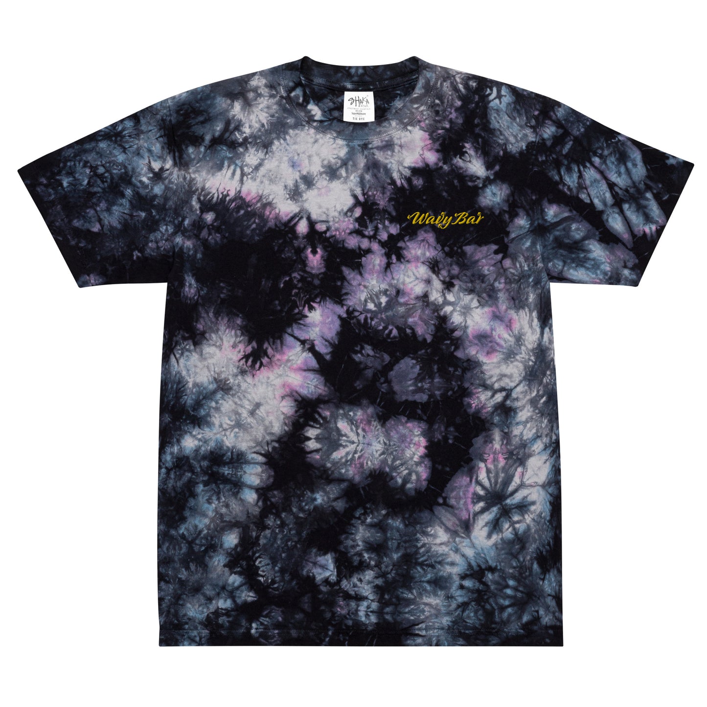 Oversized Wavy Tie-Dye T- Embroidered