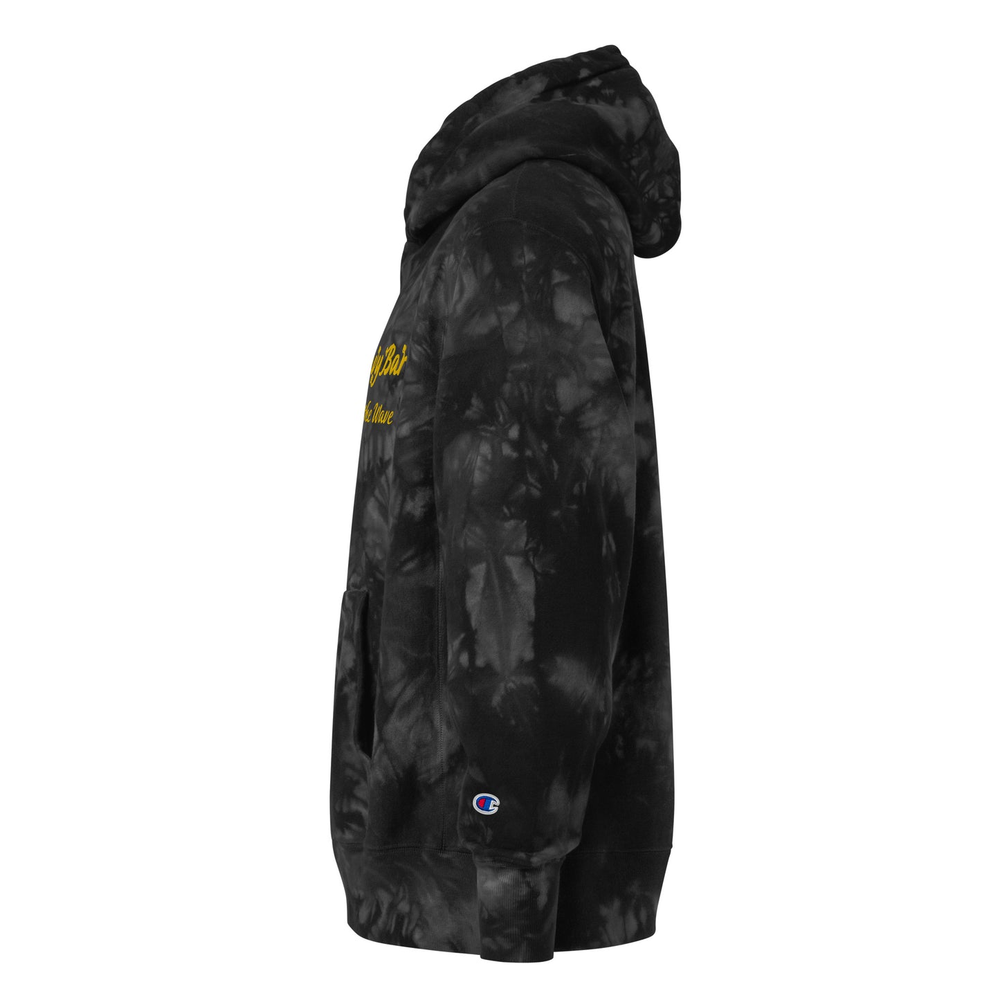 Tie-Dye Hoodie - Wavy Bar Embroidered
