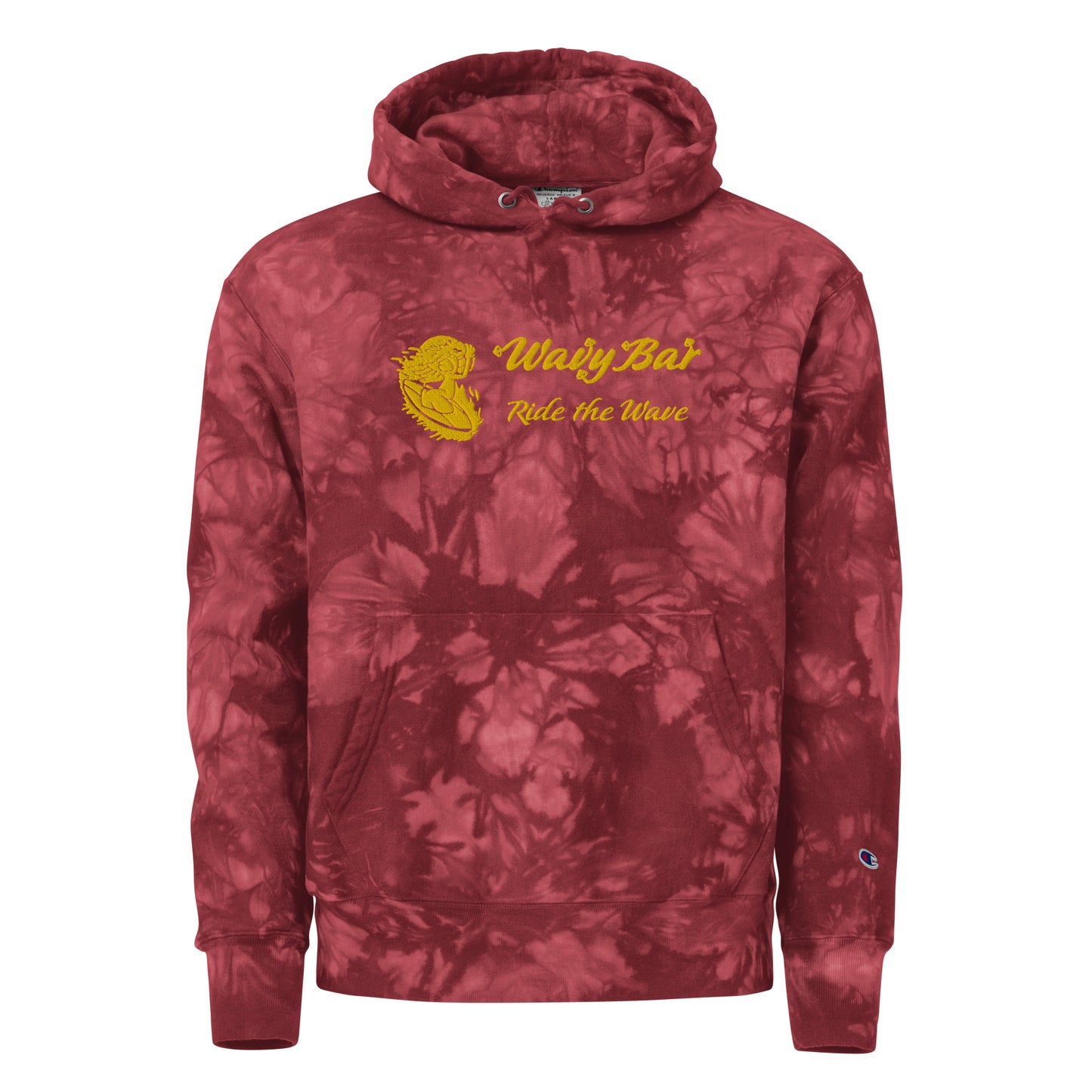 Tie-Dye Hoodie - Wavy Bar Embroidered