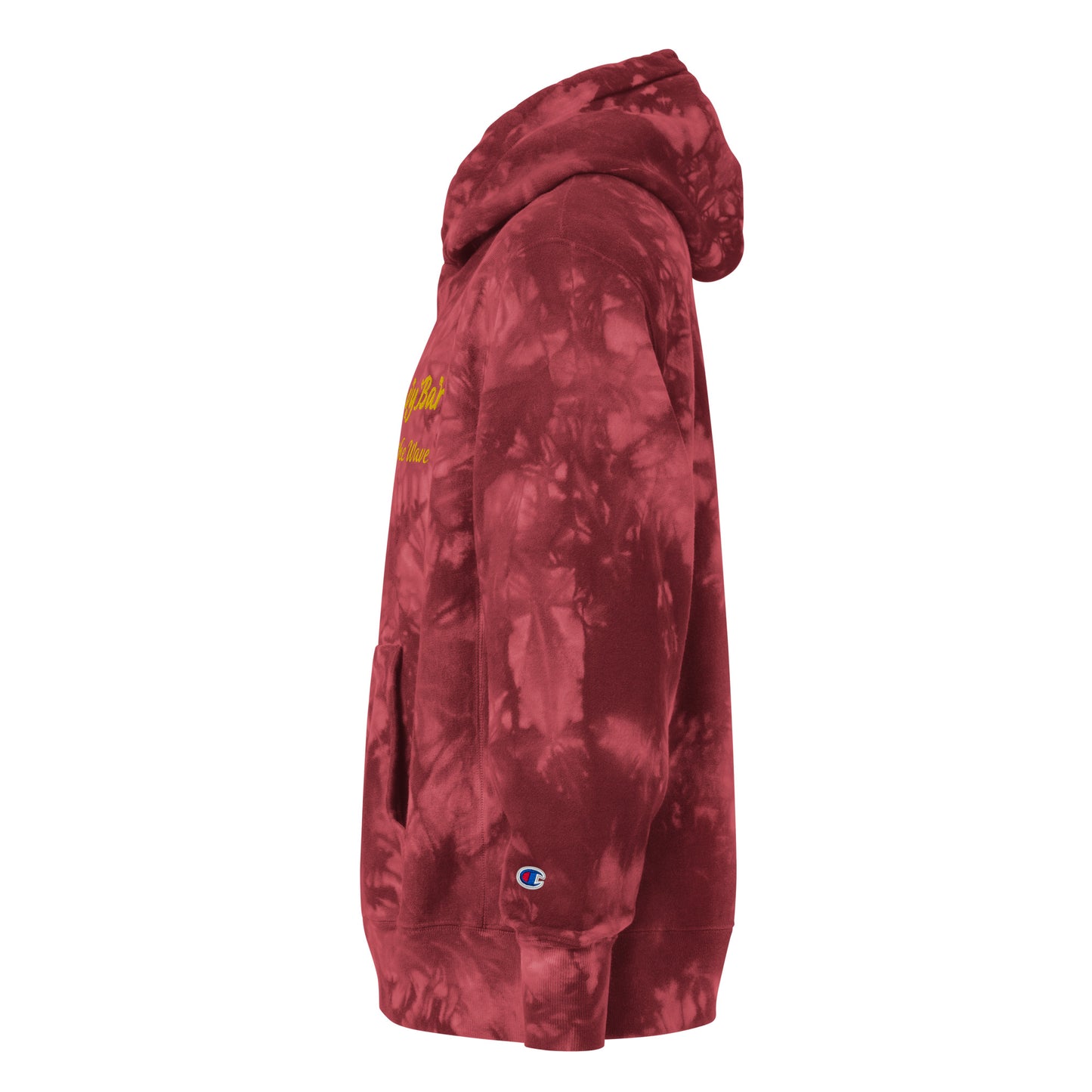 Tie-Dye Hoodie - Wavy Bar Embroidered