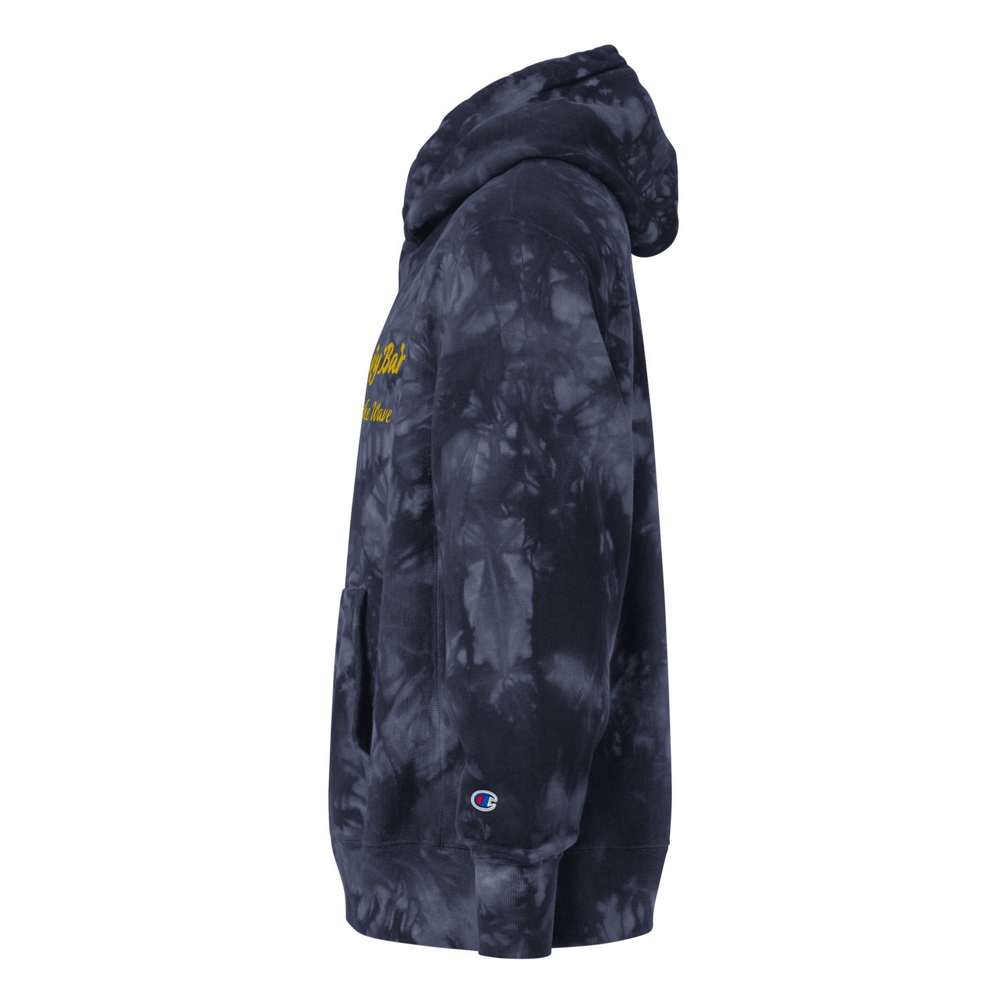 Tie-Dye Hoodie - Wavy Bar Embroidered