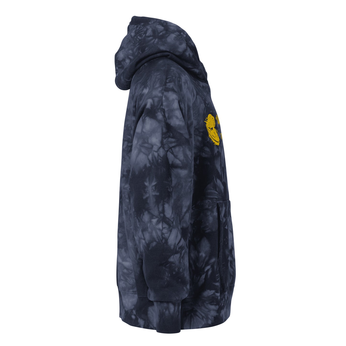 Tie-Dye Hoodie - Wavy Bar Embroidered